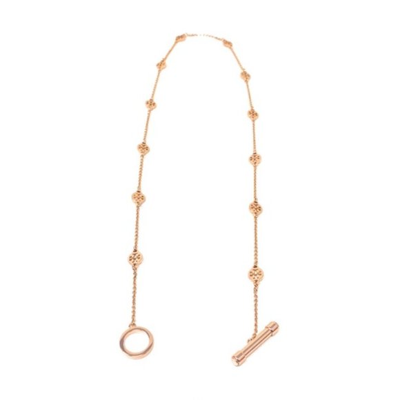 Tory Burch Mini Logo Gold Necklace - Picture 4 of 5